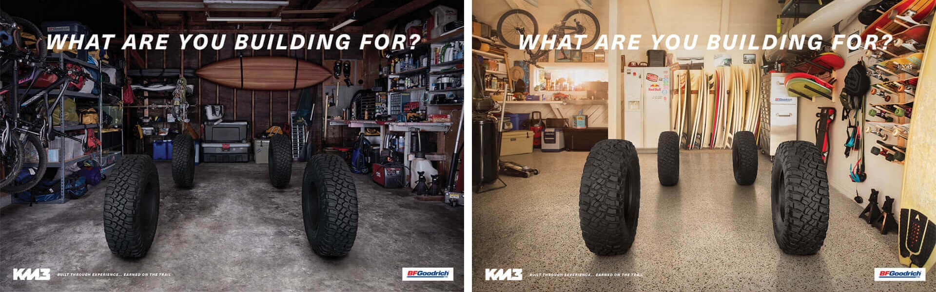 four tires captioned with what are you building for