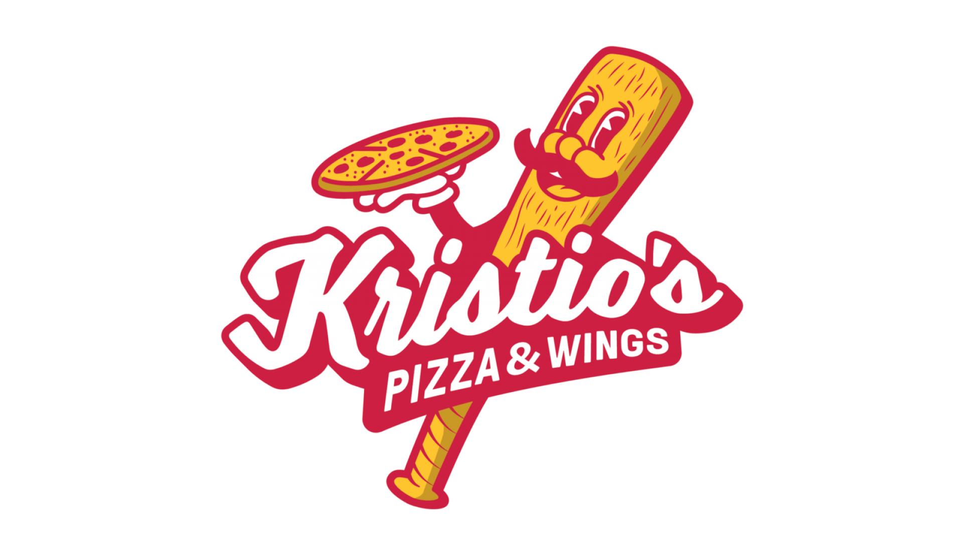 graphic of Kristios fake pizzeria
